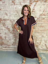 Nettie Zip Front Midi Dress