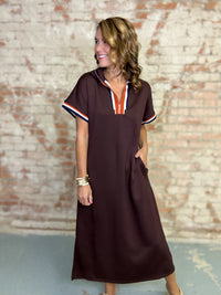 Nettie Zip Front Midi Dress