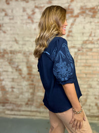 Vance Embroidery Top