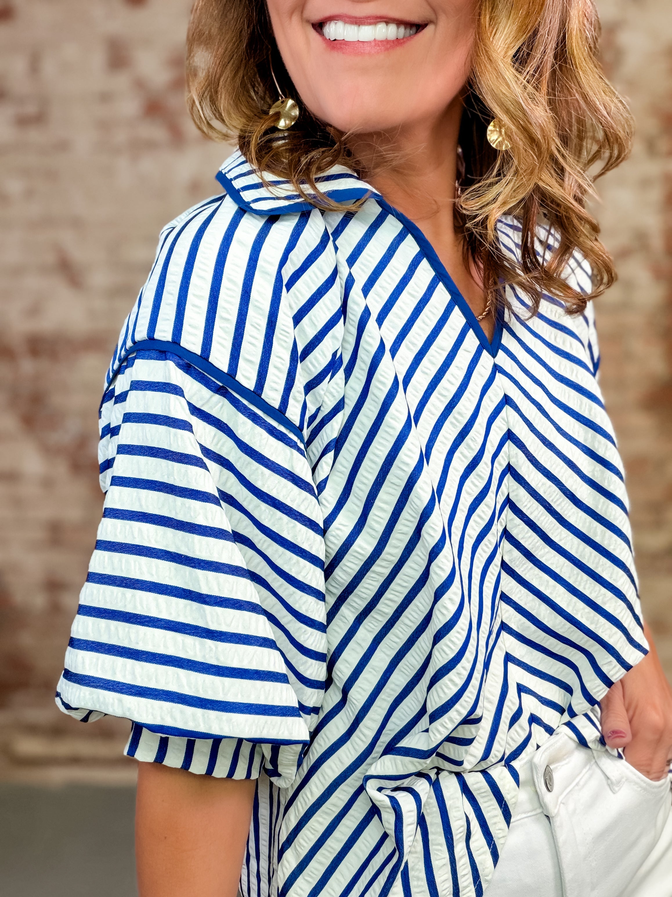 Tansy Chevron Stripe Top