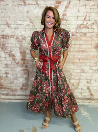 Leesa Floral Midi Dress