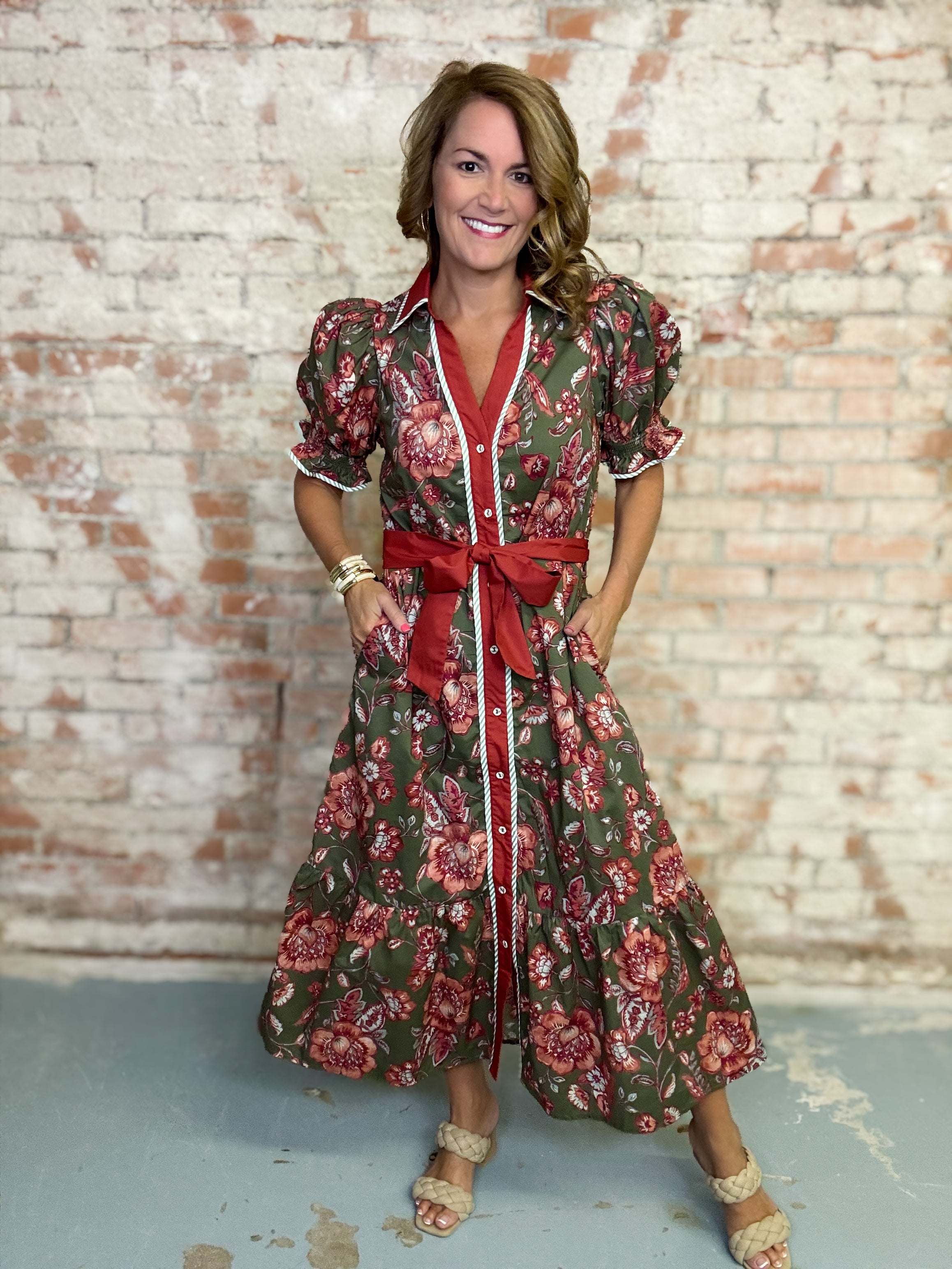 Leesa Floral Midi Dress