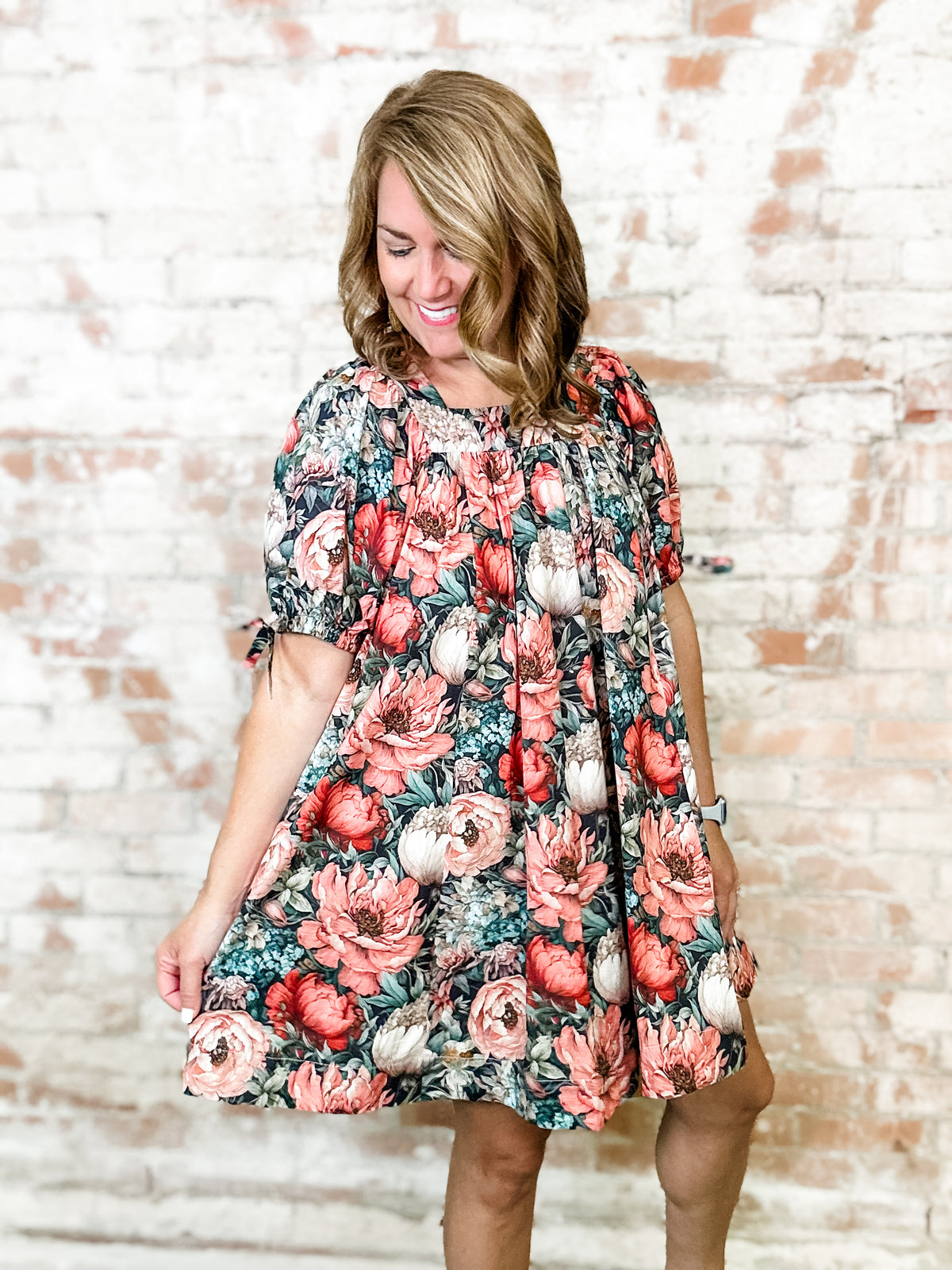 Adrean Floral Print Dress