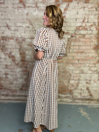 Irene Gingham Midi Dress