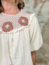 Gayle Embroidered Flower Top