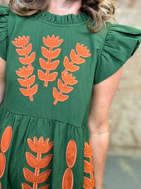 Denisse Applique Midi Dress