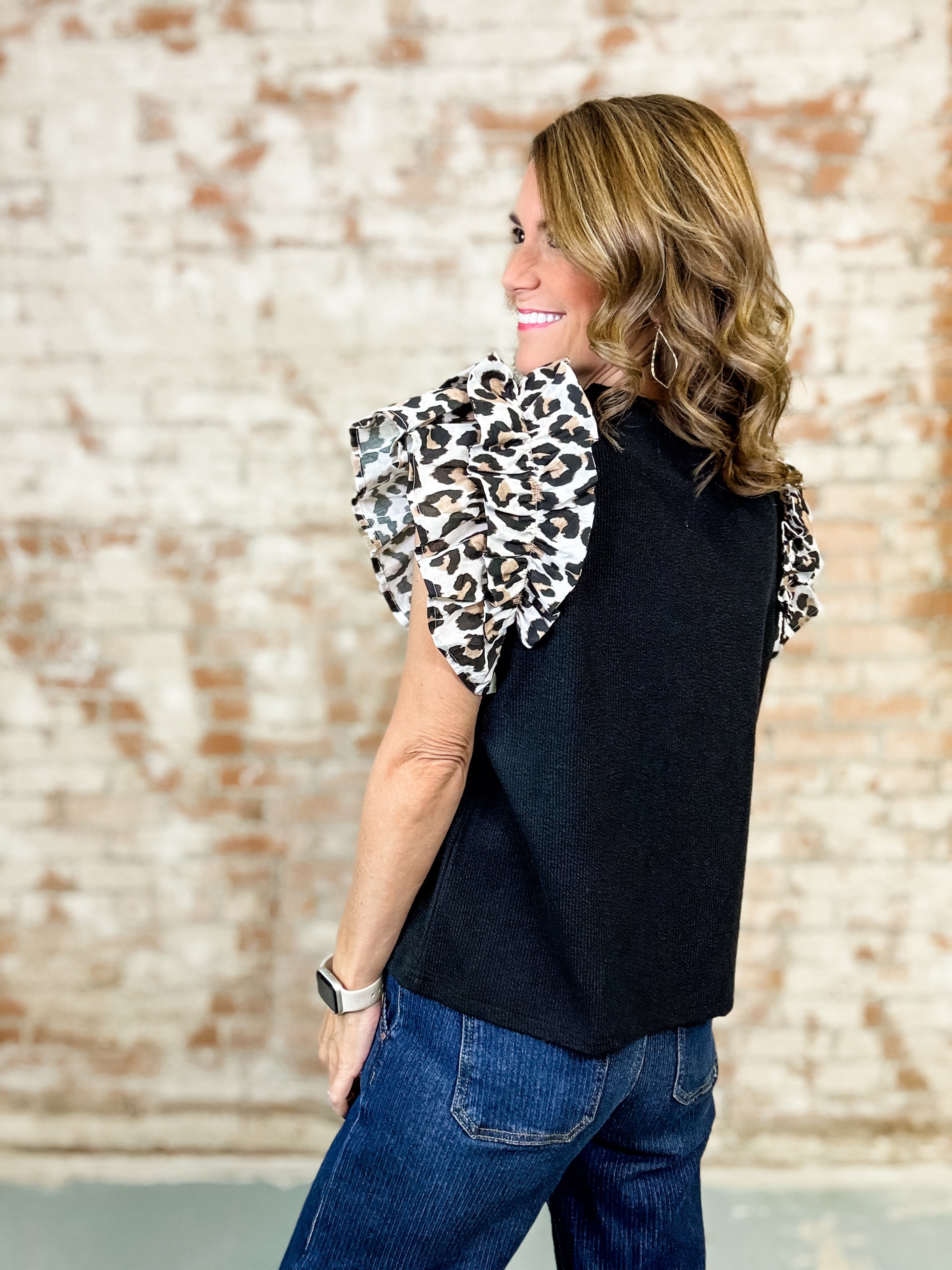 Weslee Flutter Sleeve Top