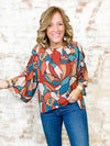 Bernita Geo Print Challis Top - FINAL SALE