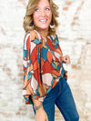 Bernita Geo Print Challis Top - FINAL SALE