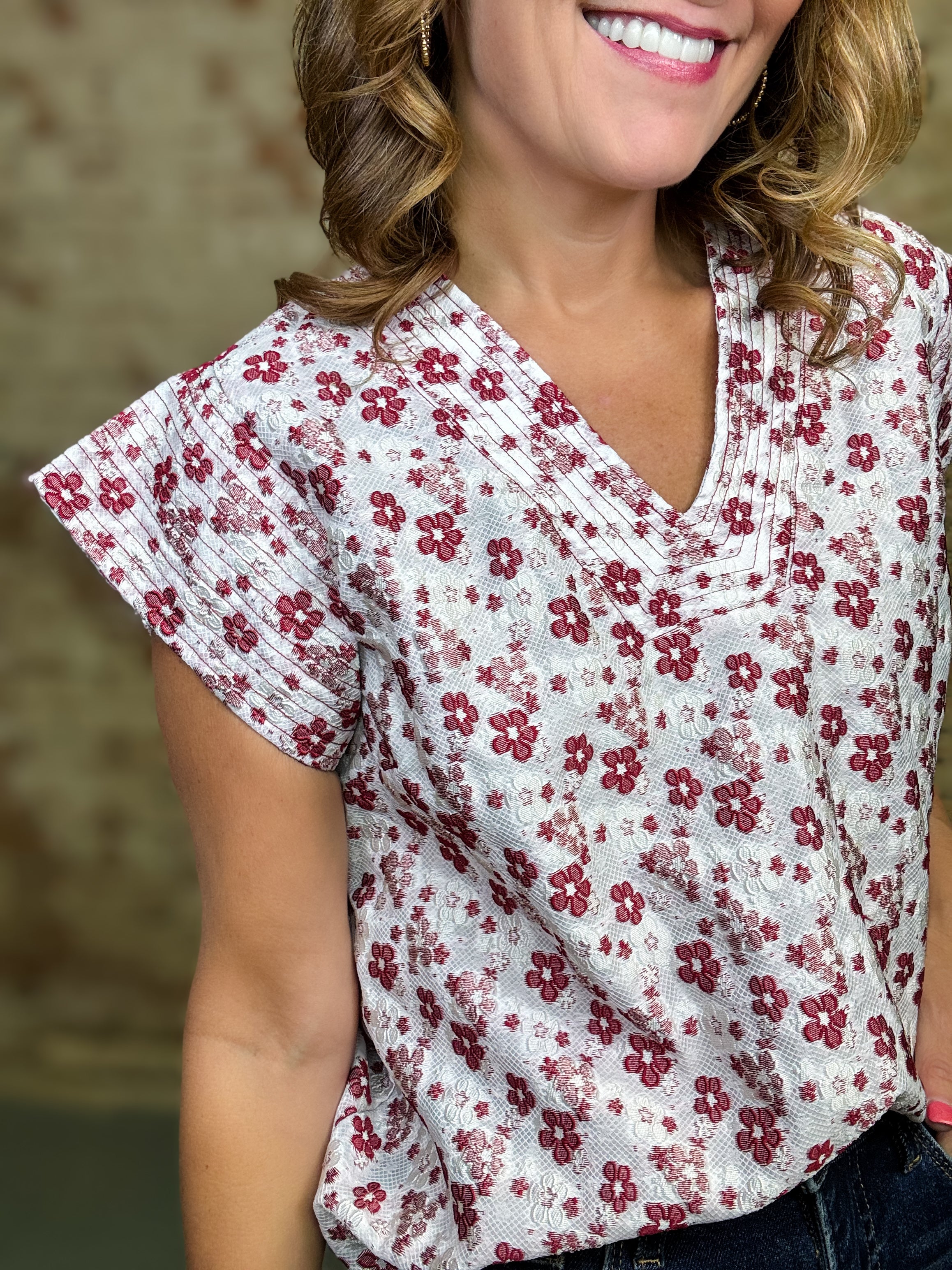 Natalie Jacquard Top