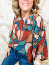 Bernita Geo Print Challis Top - FINAL SALE