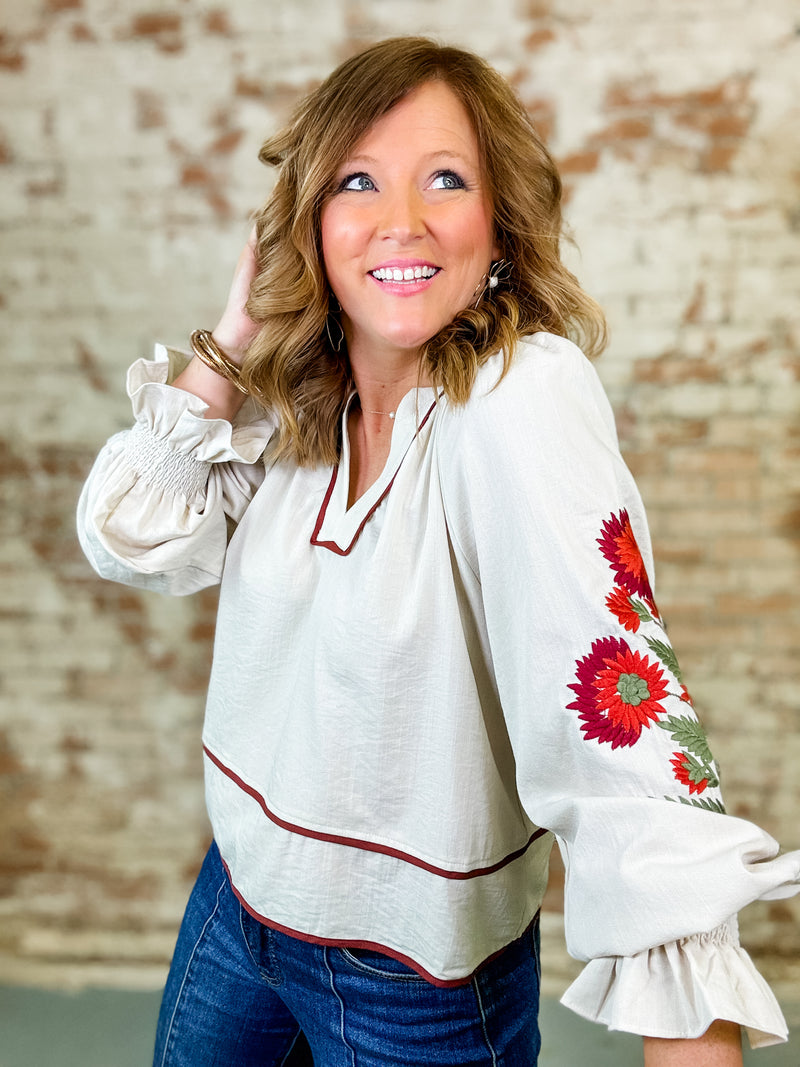 Jonelle Embroidery Top