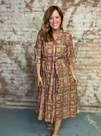 Landa Abstract Print Dress
