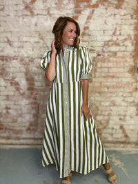 Kristina Stripe Midi Dress