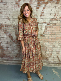 Landa Abstract Print Dress