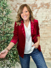 Berry Velvet Blazer