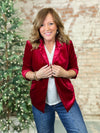 Berry Velvet Blazer