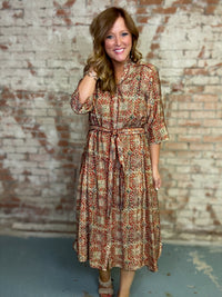 Landa Abstract Print Dress