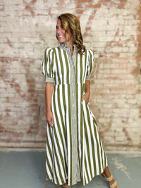Kristina Stripe Midi Dress