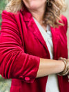 Berry Velvet Blazer