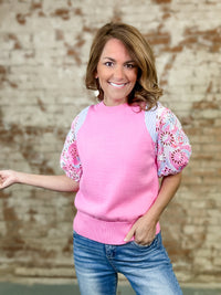 THML Zinnia Eyelet Sleeve Top