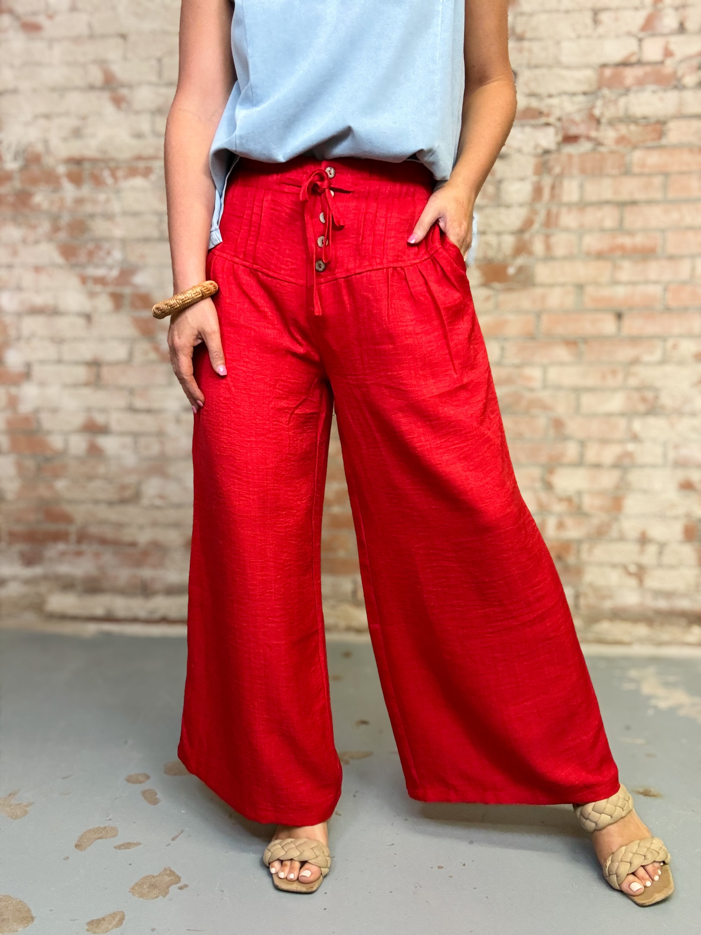 Kristie Solid Wide Leg Pants