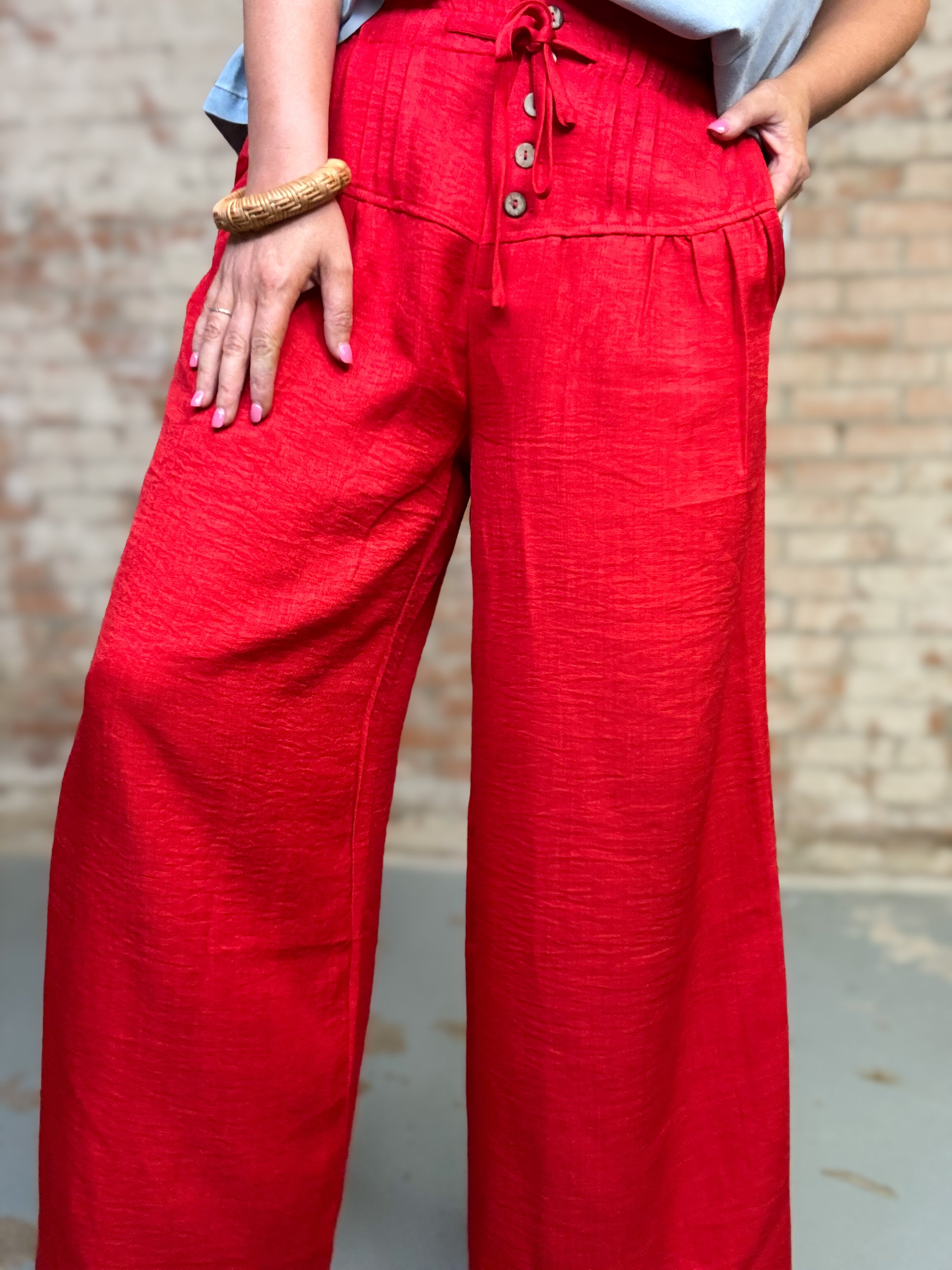 Kristie Solid Wide Leg Pants