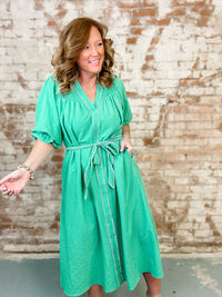 Lainey Ruffle Collar Midi Dress