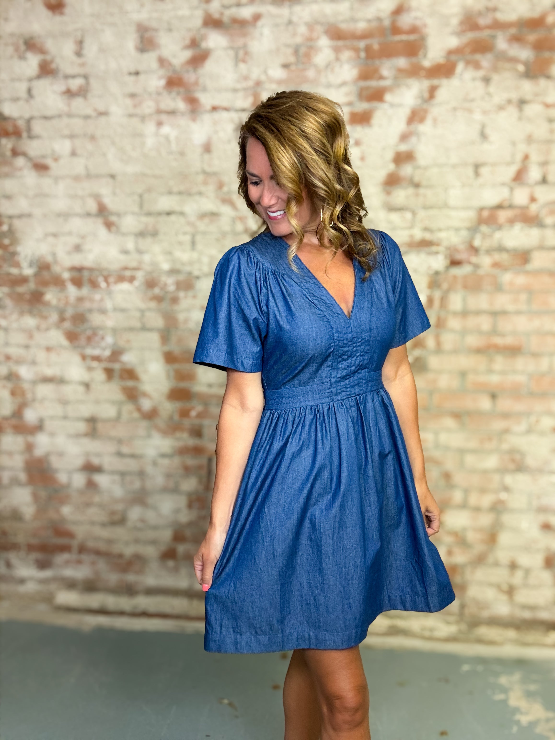 THML Adalyne Denim Dress