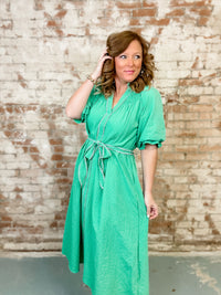 Lainey Ruffle Collar Midi Dress