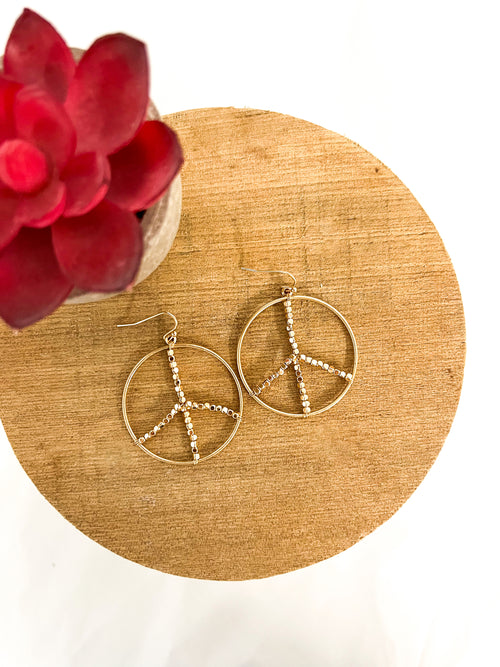 Peace Sign Dangle Earring