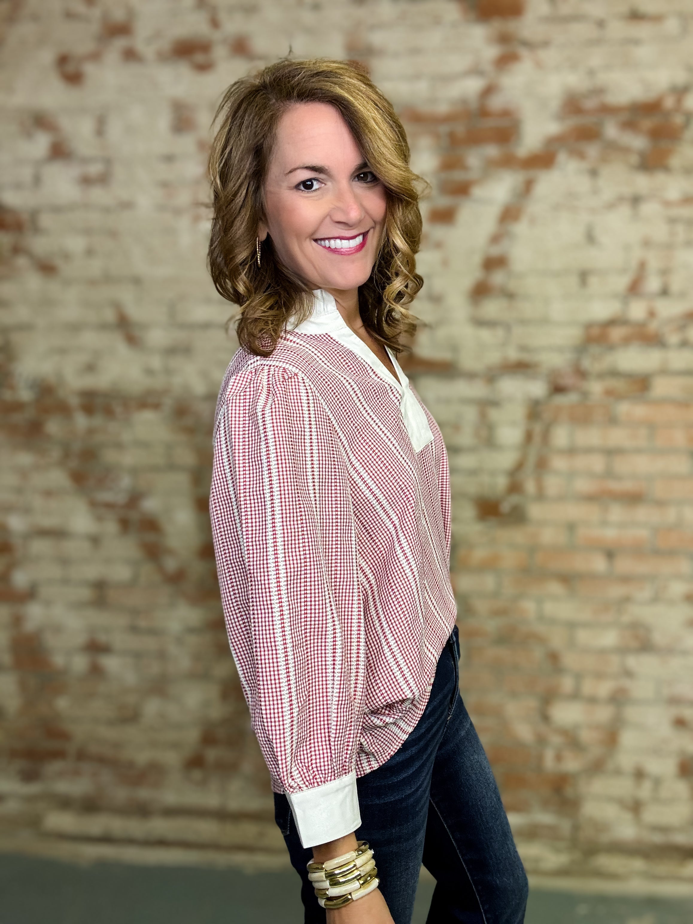 Addie Gingham Top