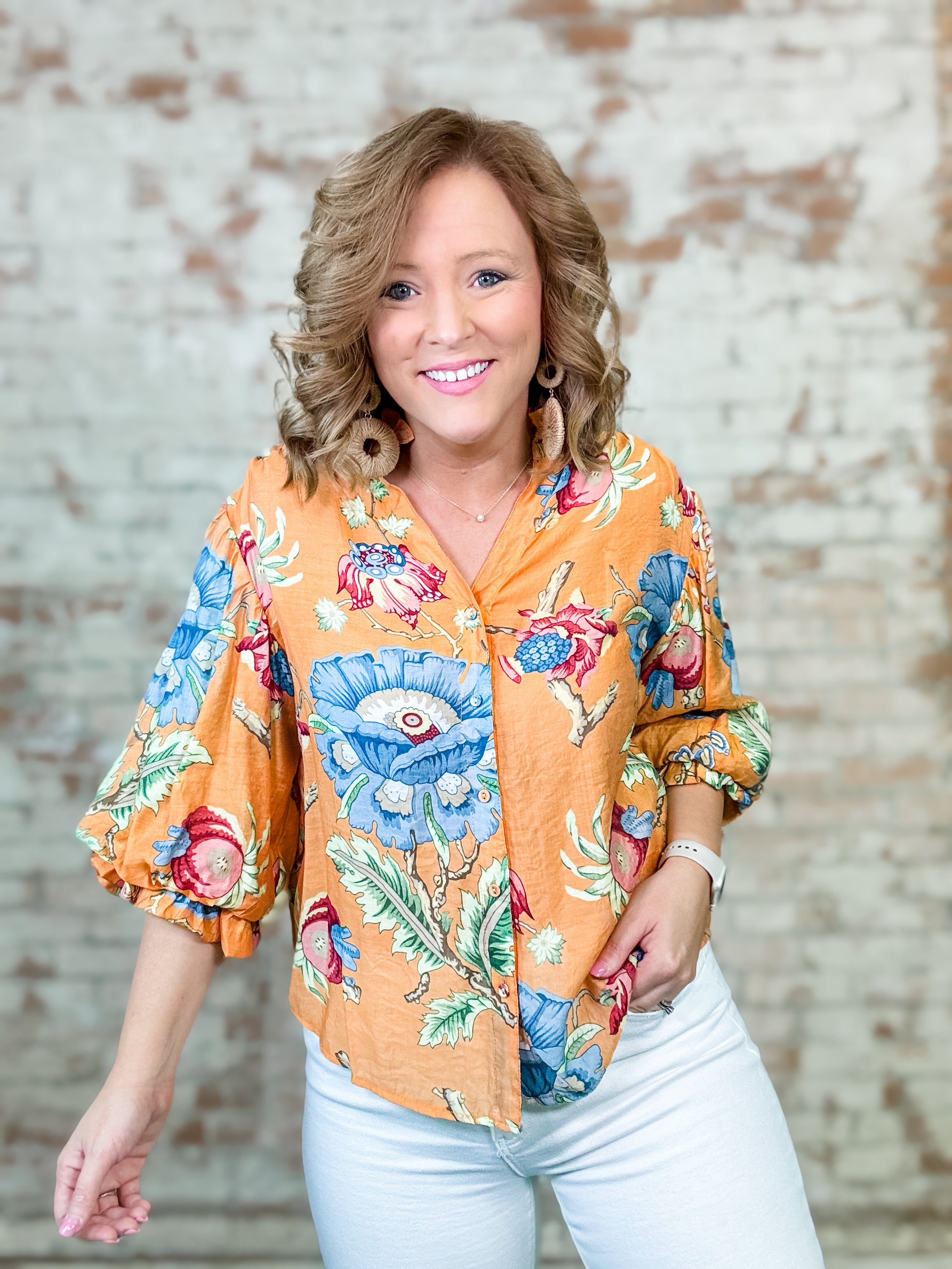 Carisa Floral Print Top