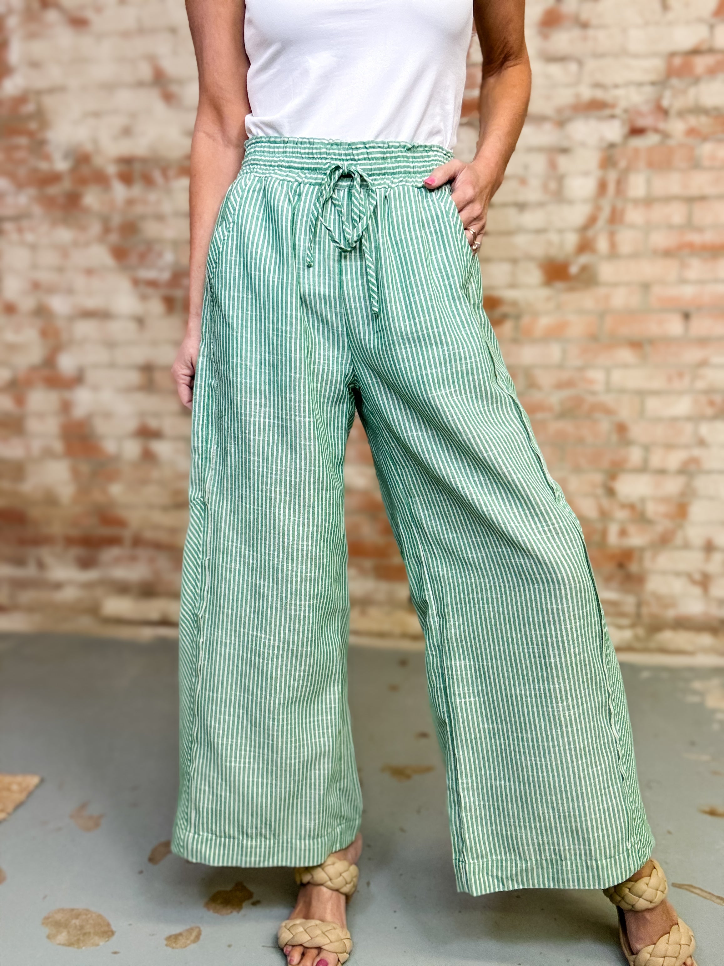 Brittany Stripe Linen Pants