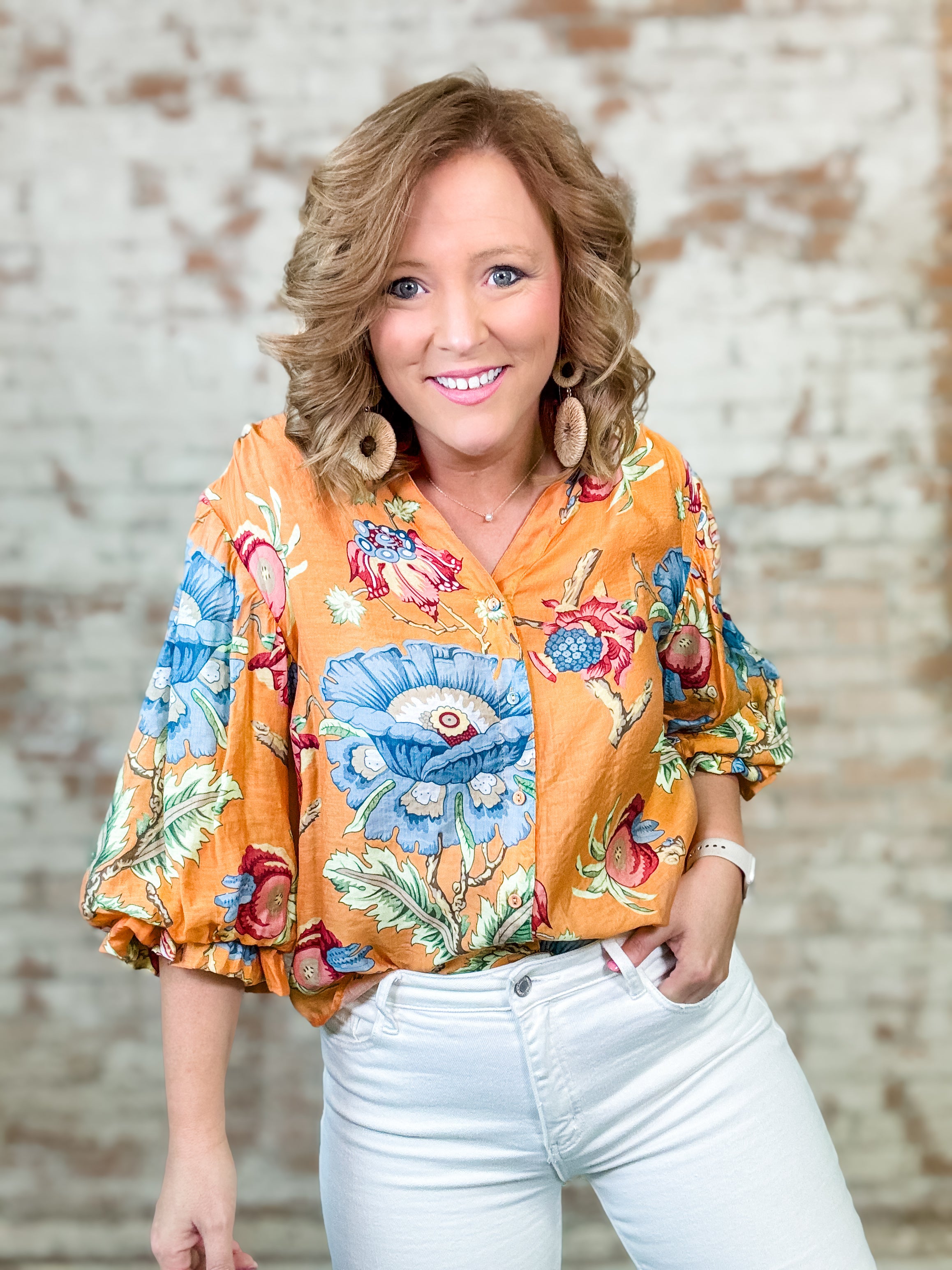 Carisa Floral Print Top