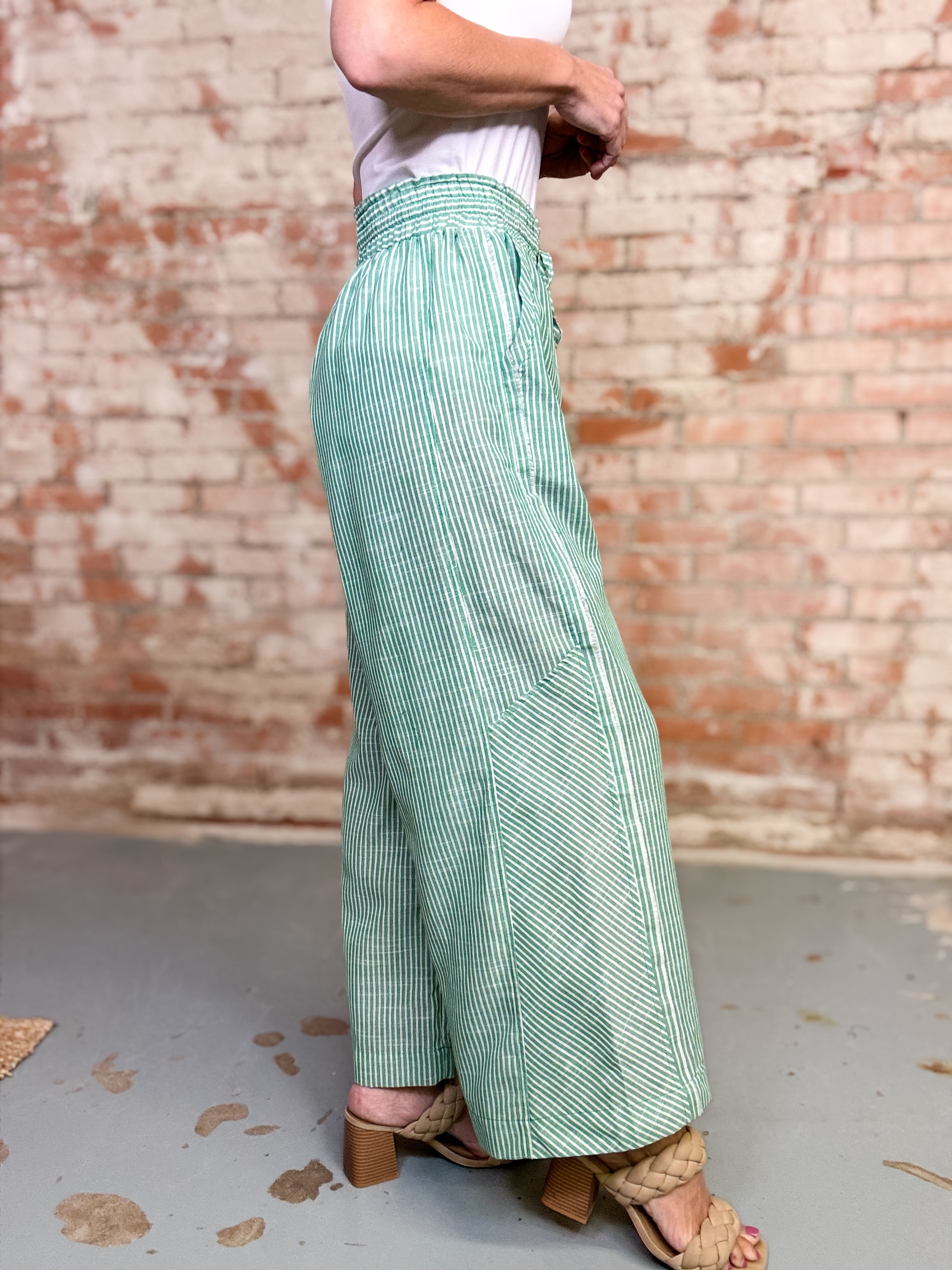 Brittany Stripe Linen Pants