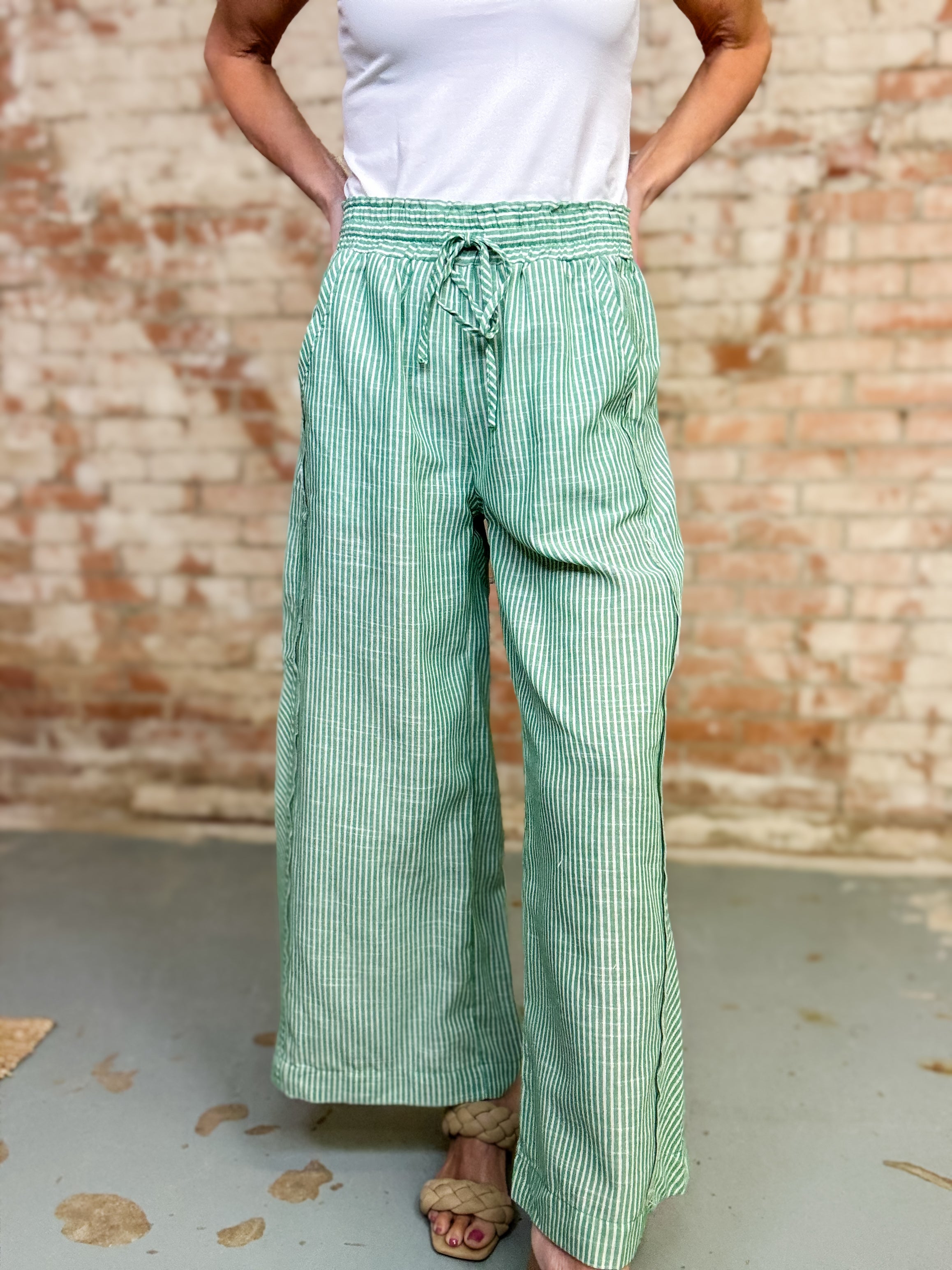 Brittany Stripe Linen Pants