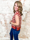 Wanda Stripe Cap Sleeve Sweater