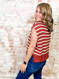 Wanda Stripe Cap Sleeve Sweater