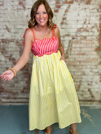 Caiden Striped Sleeveless Dress
