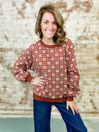 Geo Textured Jaquard Top