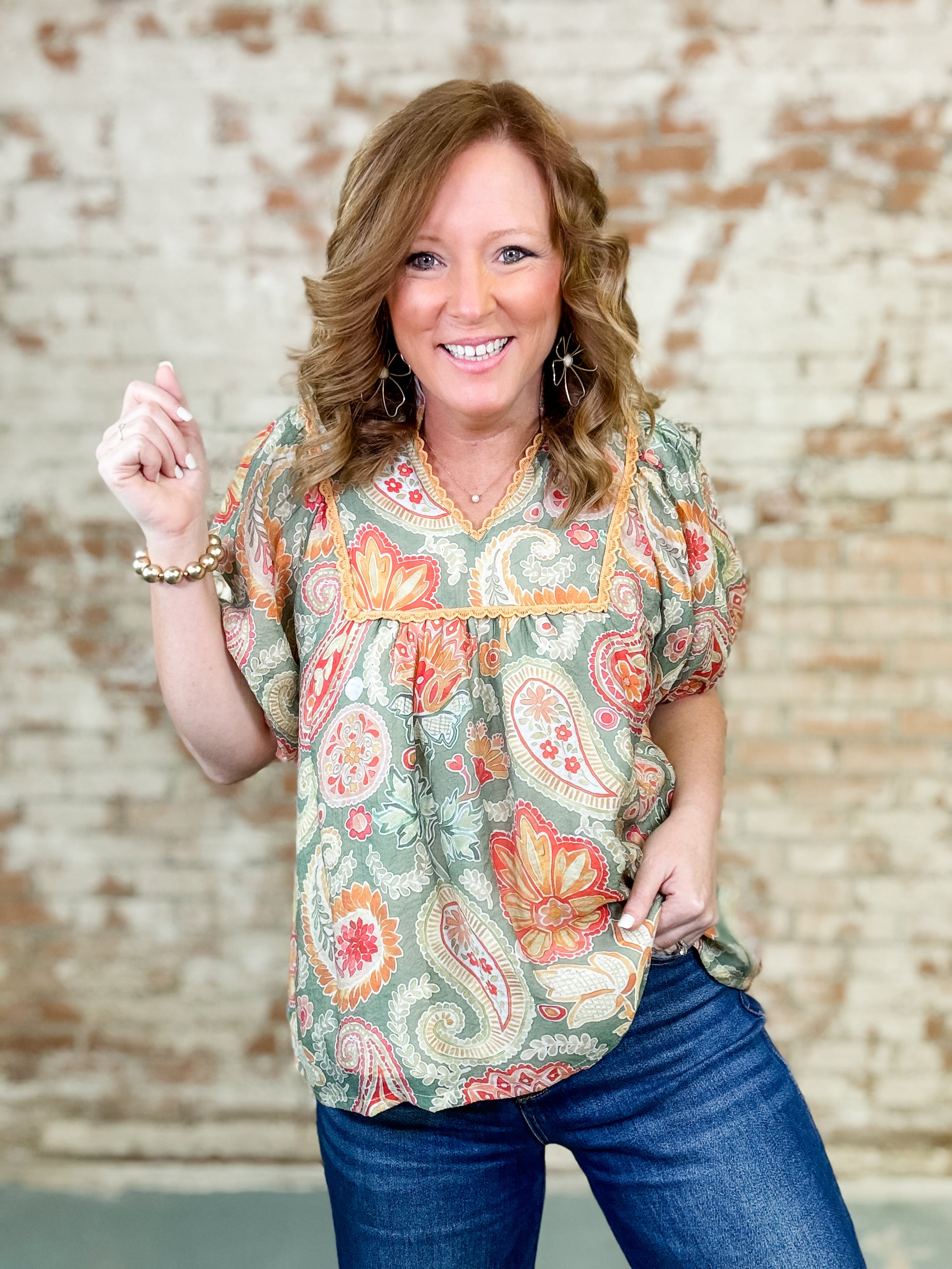 Wynn Paisley Print Top