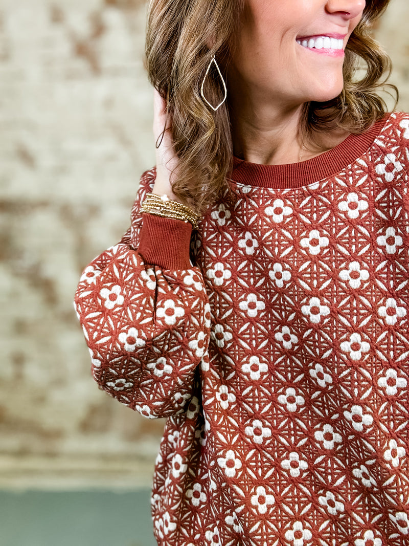 Geo Textured Jaquard Top