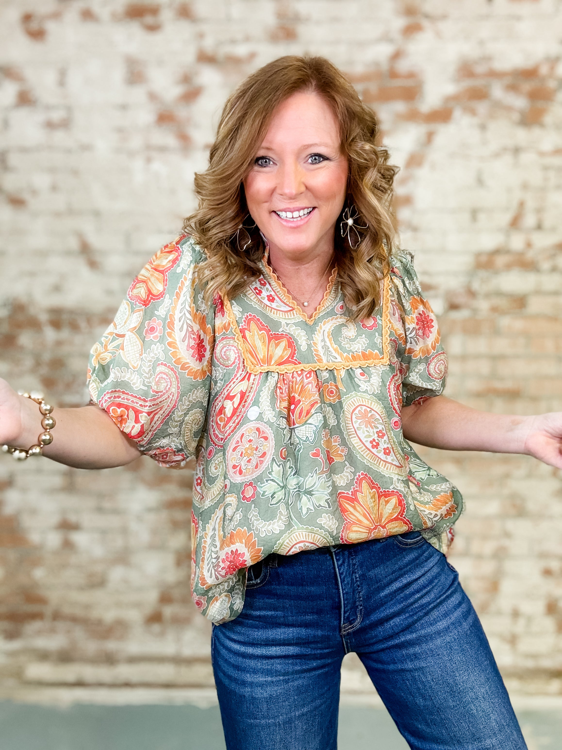 Wynn Paisley Print Top