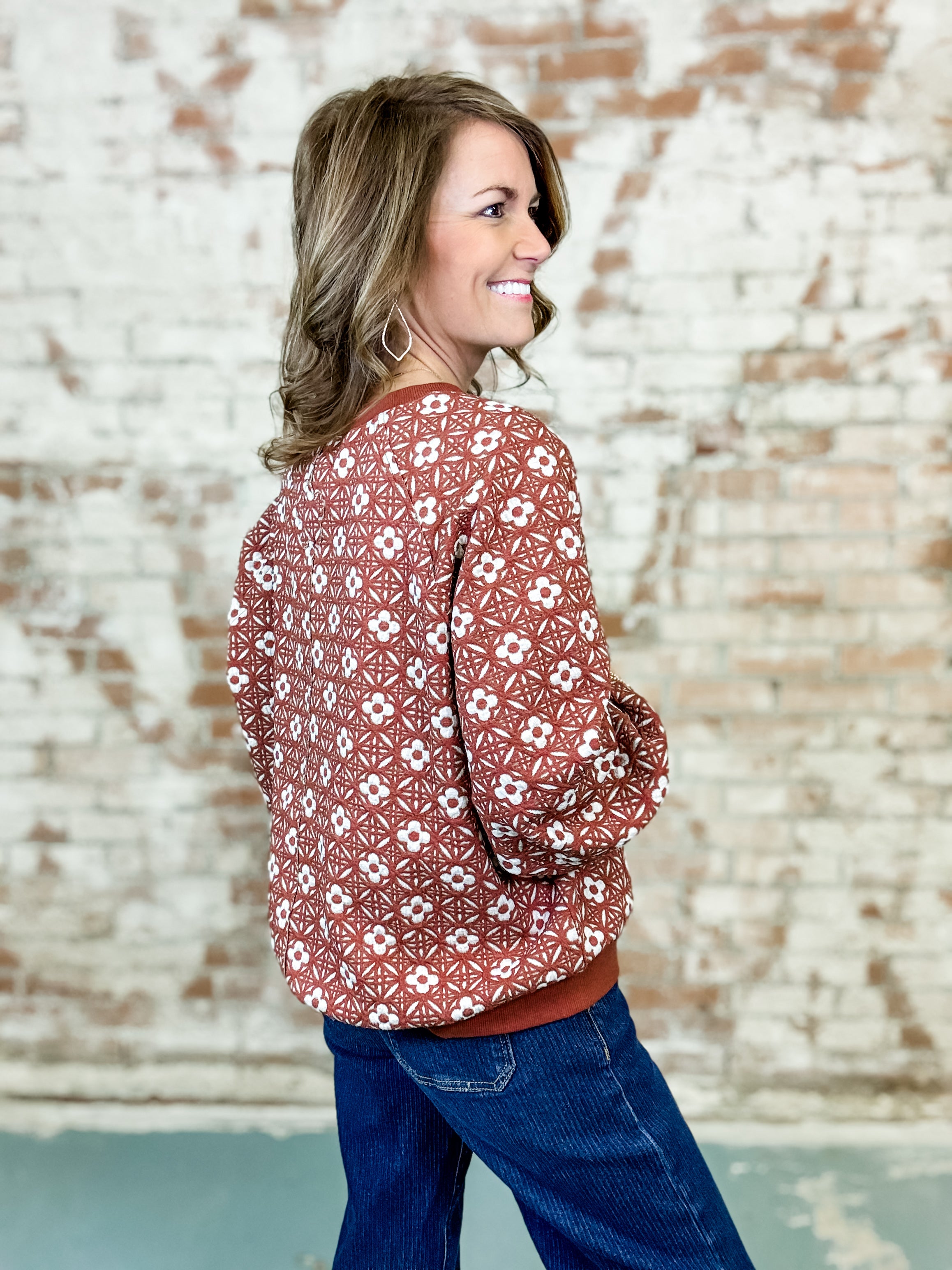 Geo Textured Jaquard Top