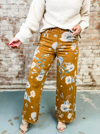 Golden Kiwi Floral Pants
