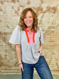THML Stacee Striped Top