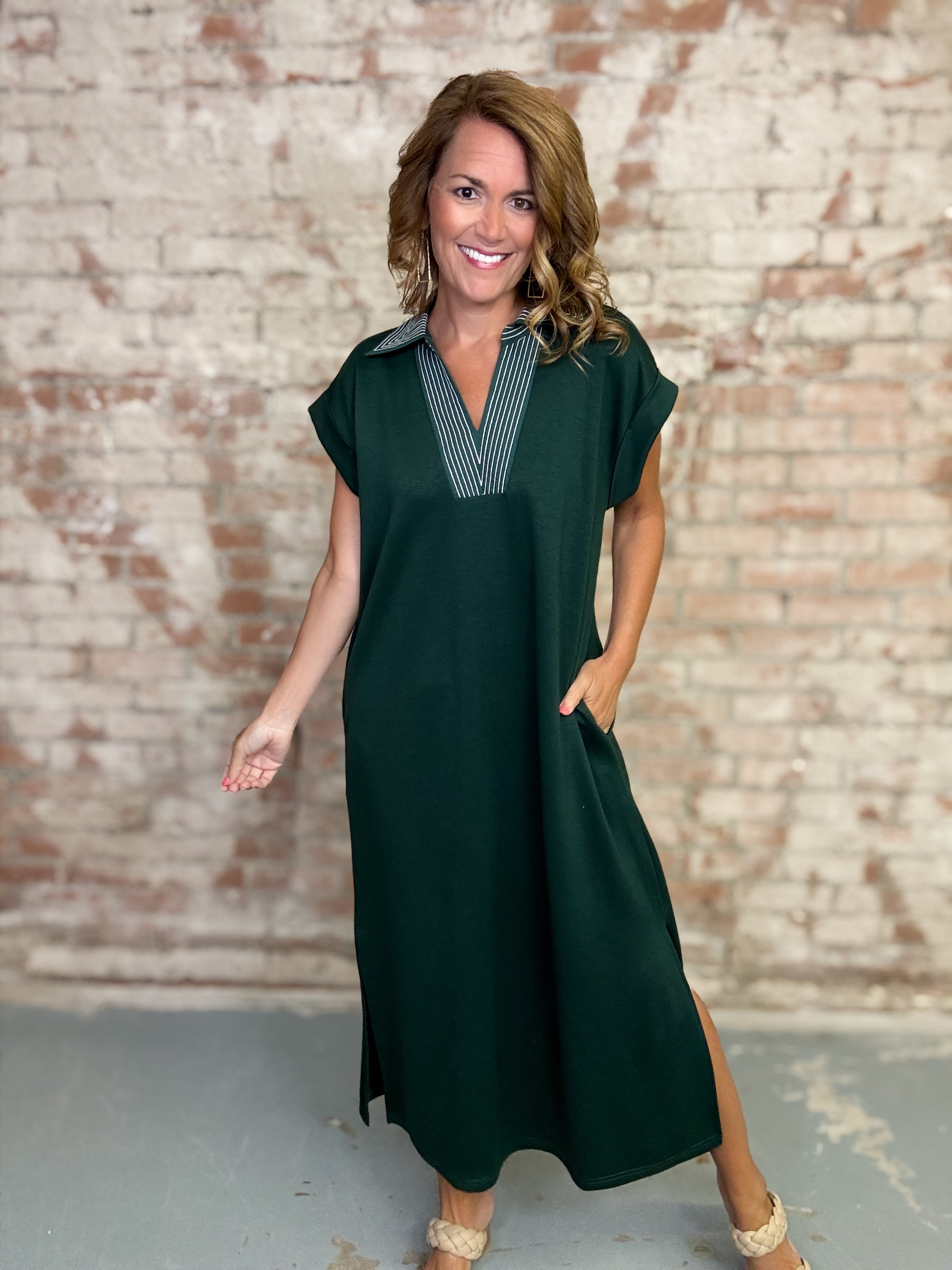 Moore Solid Midi Dress