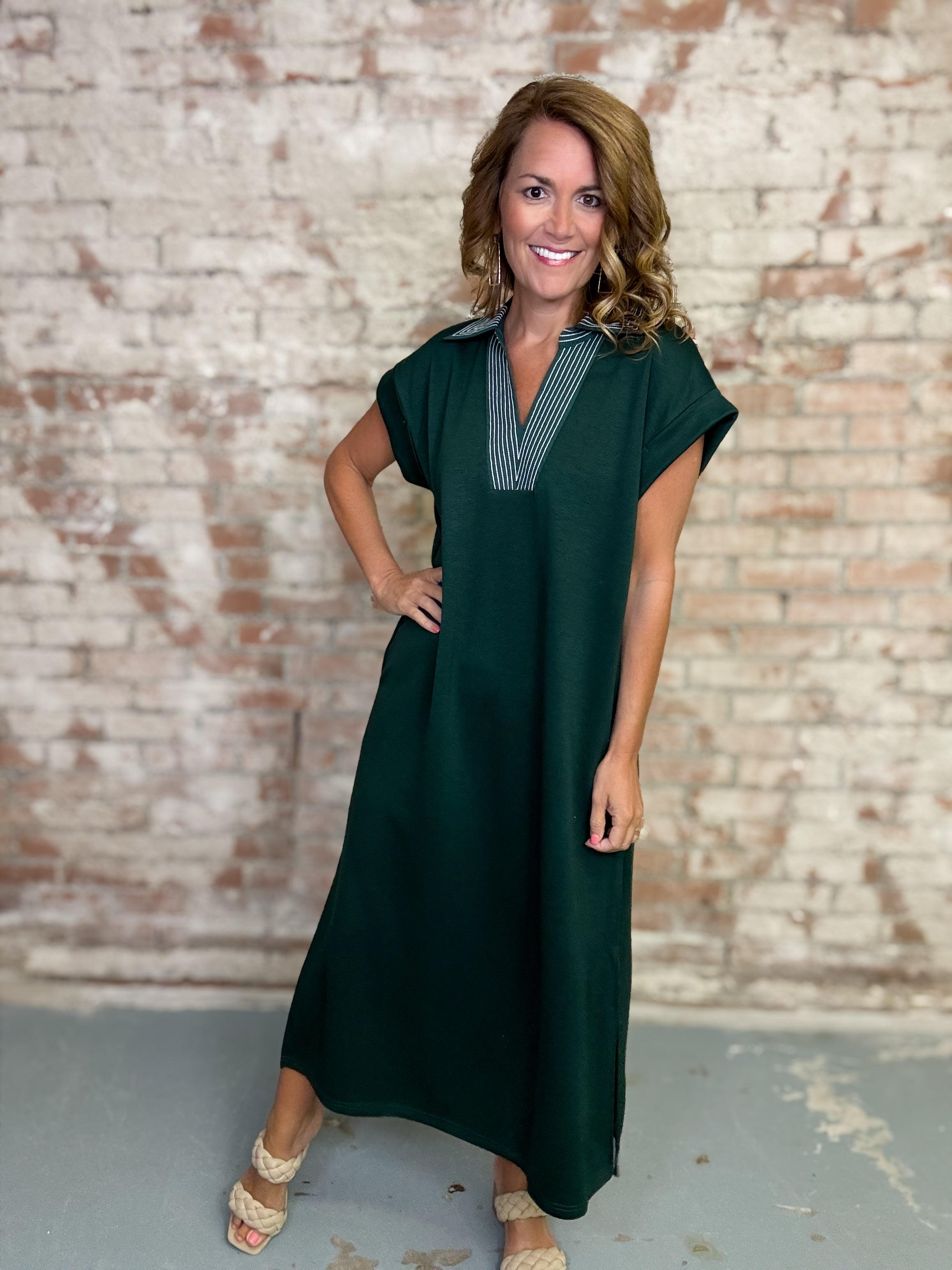 Moore Solid Midi Dress
