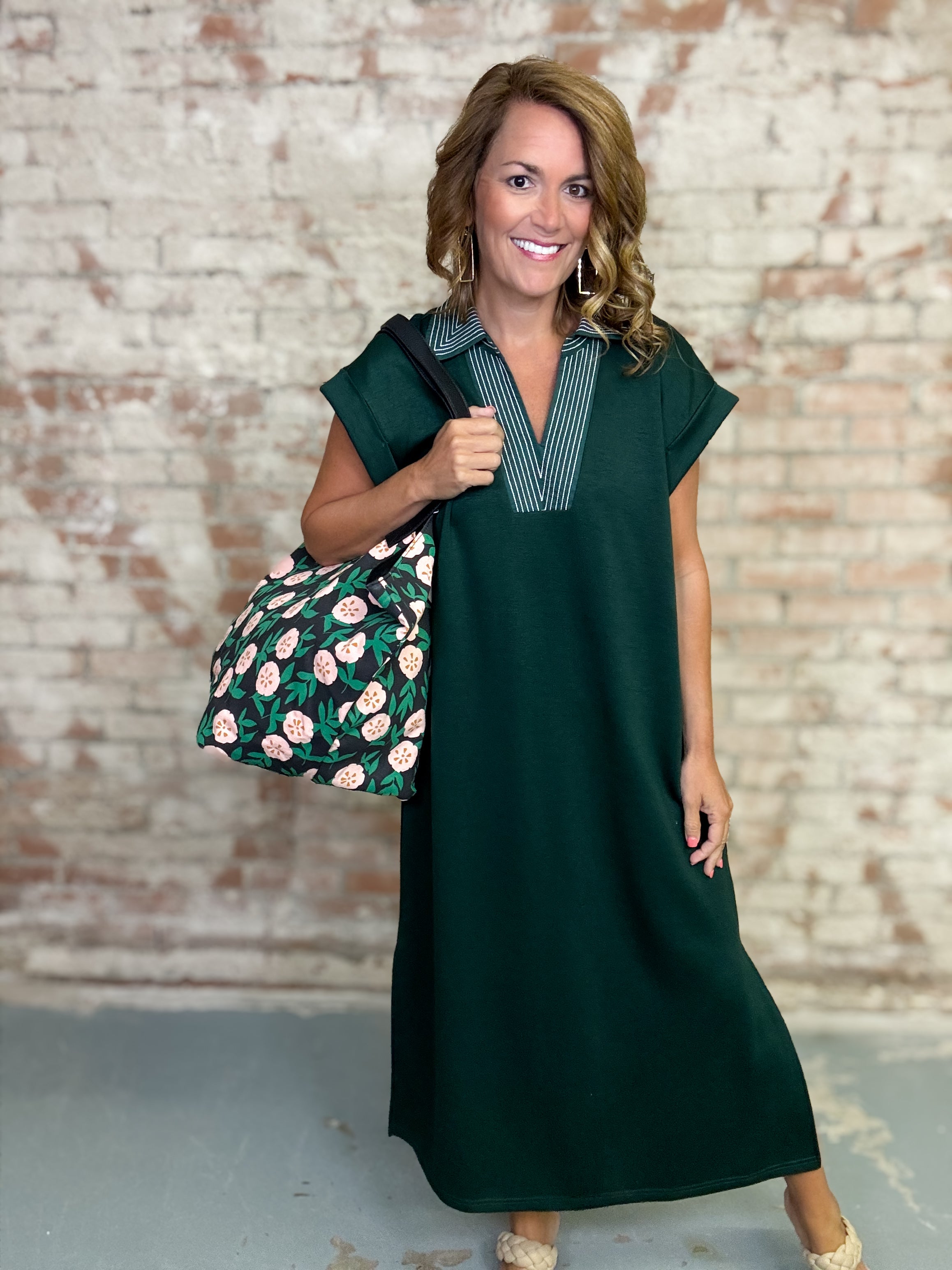 Moore Solid Midi Dress